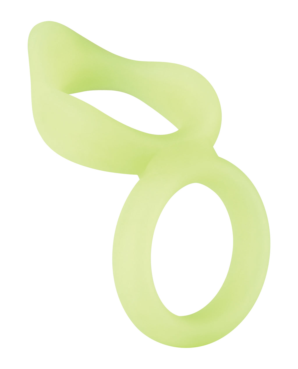 Forto F - 88 Double Ring Liquid Silicone Cock Ring - Glow in the Dark