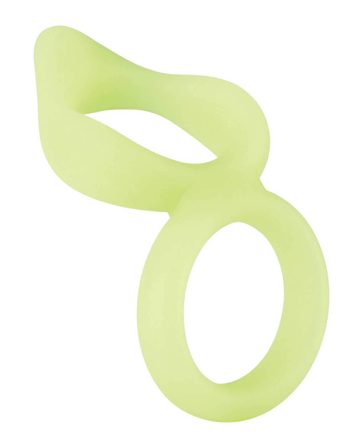 Forto F - 88 Double Ring Liquid Silicone Cock Ring - Glow in the Dark