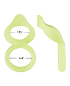 Forto F - 88 Double Ring Liquid Silicone Cock Ring - Glow in the Dark