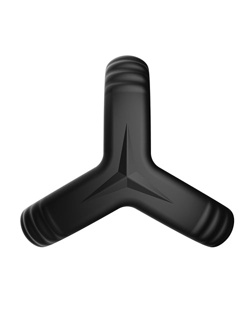 Forto Tri Cock & Ball Ring - Black