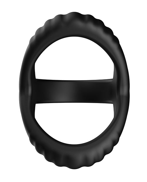 Forto Tri Cock & Ball Ring - Black