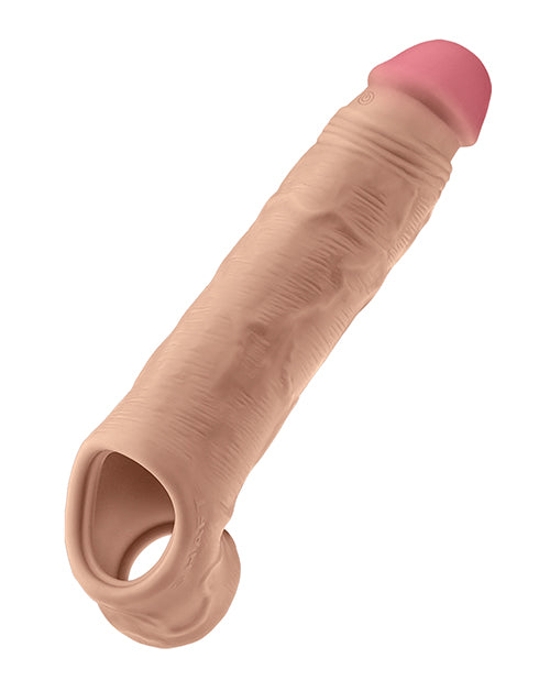 Shaft Flexskin Liquid Silicone 7.8" Vibrating Sheath - Pine