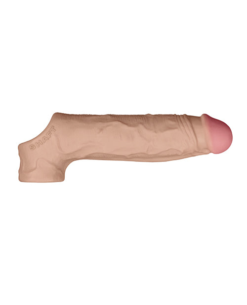 Shaft Flexskin Liquid Silicone 7.8" Vibrating Sheath - Pine