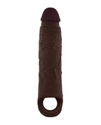 Shaft Flexskin Liquid Silicone 8.8" Vibrating Sheath - Mahogany