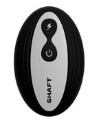 Shaft Flexskin Liquid Silicone 9.5" Vibrating Curved Dong w/Balls - Mahogany