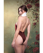 Vamped Vampire Teddy w/Snap Crotch & Coffin Charm Detail - Red