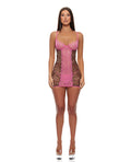 Animal Instincts Mesh Chemise & Panty - Pink Leopard
