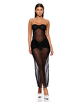 Private Party Glitter Dress w/Thong - Black