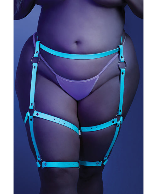 Glow Buckle Up Glow in the Dark Leg Harness Light Blue