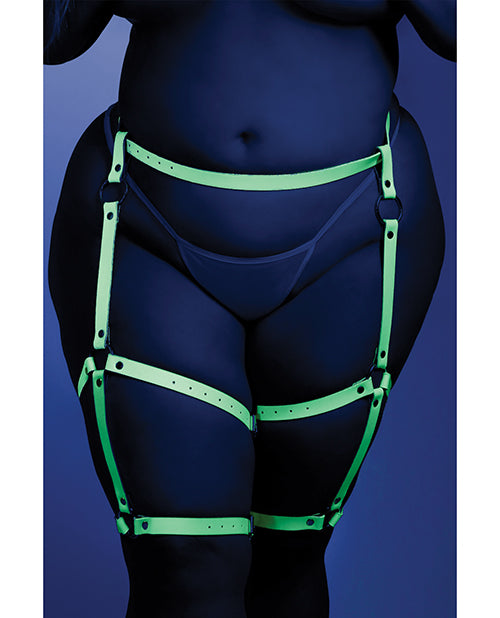 Glow Buckle Up Glow in the Dark Leg Harness Light Blue