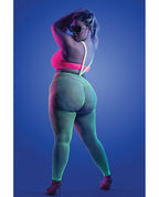 Glow Come Alive Suspender Stockings, Bralette & G - String Multi Color
