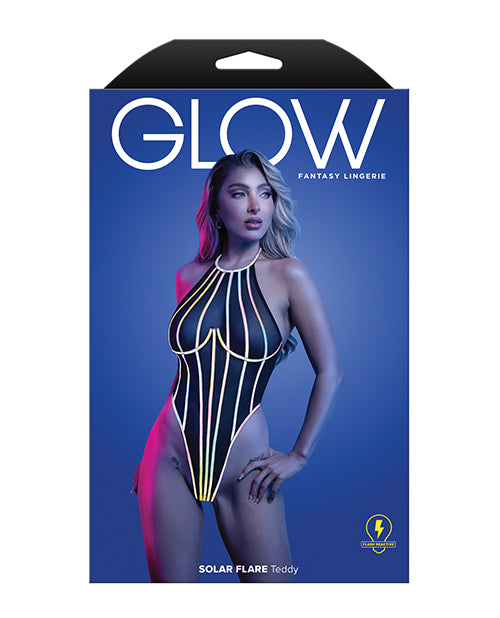 Solar Flare Flash Reflective Binding Halter Tie Teddy - Black