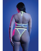 Supernatural Glow - in - the - Dark Zipper Bralette & Thong - White
