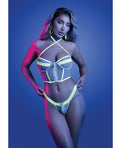 Supernatural Glow - in - the - Dark Zipper Bralette & Thong - White