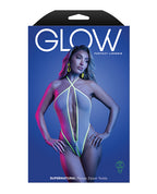 Supernatural Glow - in - the - Dark Trim Zipper Teddy - White