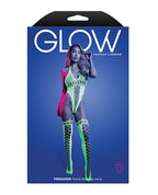 Paradigm UV Reactive Halter Teddy Bodystocking - Neon Green