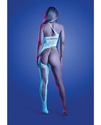 Lights Get Low Floral Knit Bodystocking & Panty - White