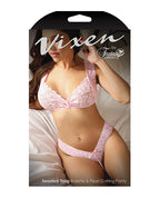 Vixen Sweetest Thing Lace Bralette & Pearl G - String Panty Light Pink