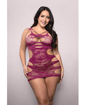 Vixen For The Thrill Leopard Knit Cut Out Dress - Magenta