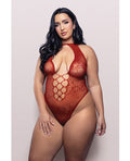 Vixen Just Kissed Seamless Lace Teddy - Red