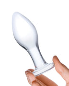 Glas 4" Classic Butt Plug - Clear