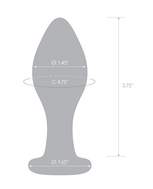 Glas 4" Classic Butt Plug - Clear