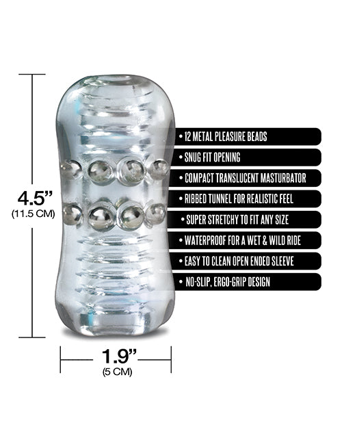 MSTR B8 Head Banger Beaded Clear - View Stroker - Clear