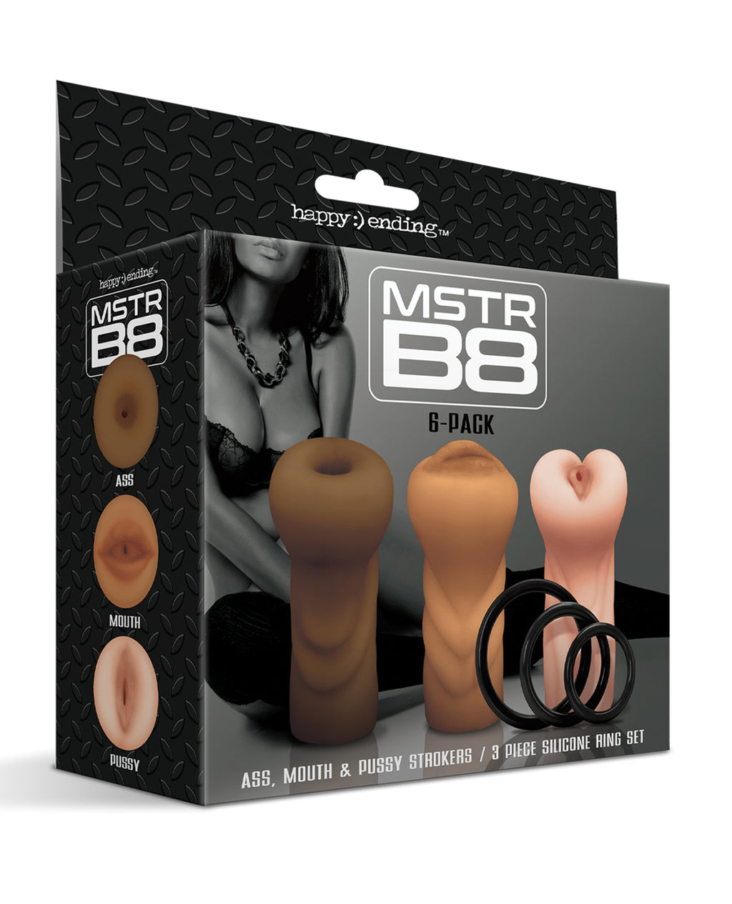 MSTR B8 Stroker Set w/C - Rings - Assorted Pack of 3