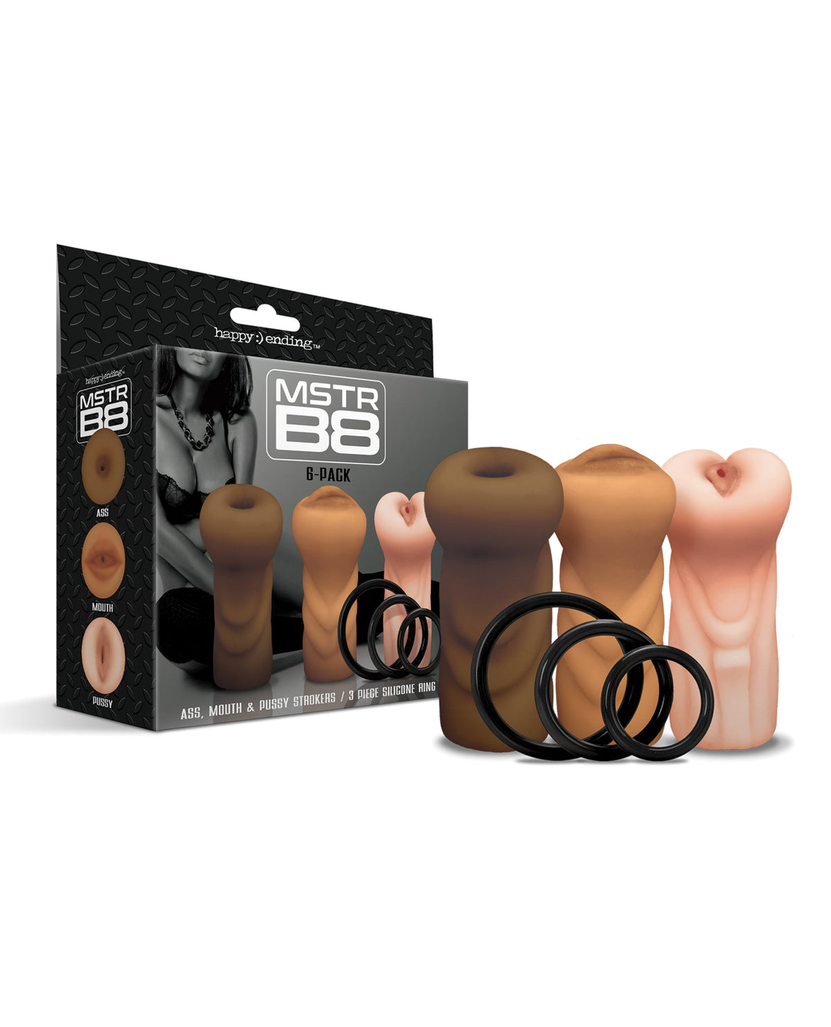 MSTR B8 Stroker Set w/C - Rings - Assorted Pack of 3
