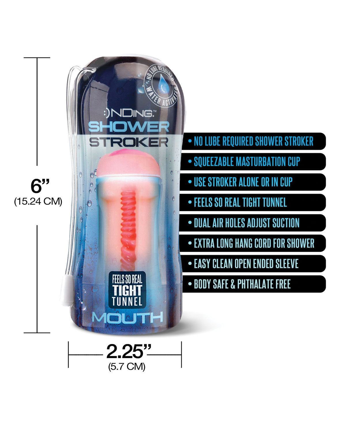 Shower Stroker Mouth - Ivory
