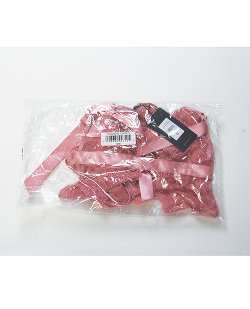 Kiki Lace & Satin Drop Off Teddy - Rose