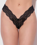 Lana Sheer Lace V - Thong - Black