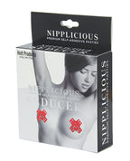 Nipplicious Seducer Leather Pasties w/Ring - Red