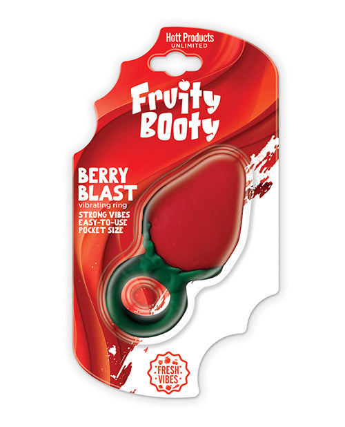 Fruity Booty Berry Buzz Strawberry Vibe Ring Liquid Silicone Multi - Speed