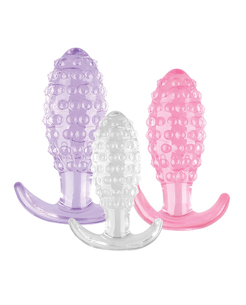 Wet Dreams Crystal Ballers Anal Plugs 3 Pack