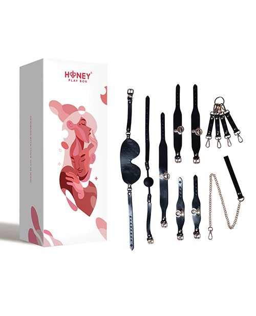 Kinky Play Box BDSM Kit 5 Piece Bondage Set - Blac