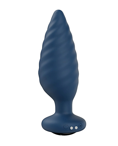 Noah App - Controlled Rotating Butt Plug - Navy Blue