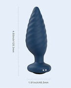 Noah App - Controlled Rotating Butt Plug - Navy Blue