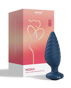 Noah App - Controlled Rotating Butt Plug - Navy Blue
