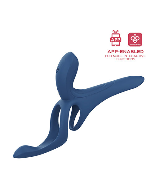 Pleasure Pivot App - Controlled Couples Vibrators - Navy Blue