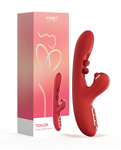 Tickler Wiggling G - Spot Vibrator & Tapping Clitoral Stimulator - Red