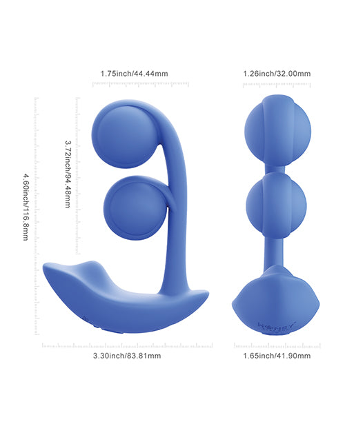 Melody Twin Balls Clit & G - Spot Vibrator - Blue