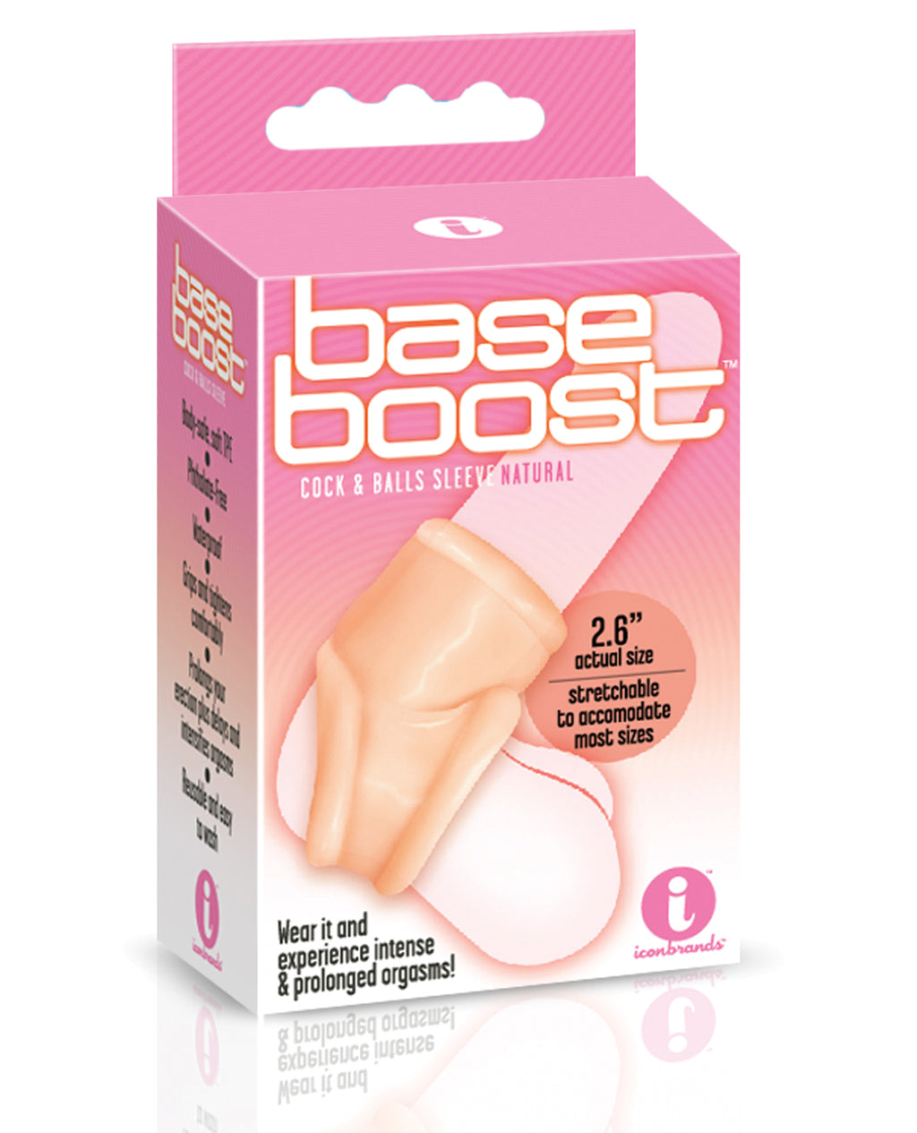 The 9' Base Boost Cock & Balls Sleeve - Natural