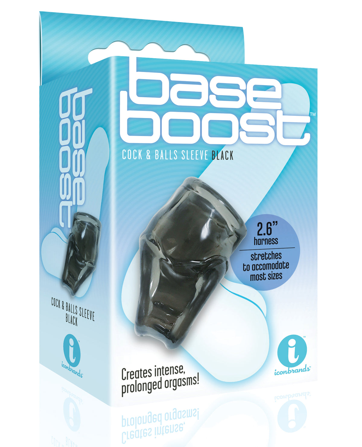 The 9' Base Boost Cock & Balls Sleeve - Black