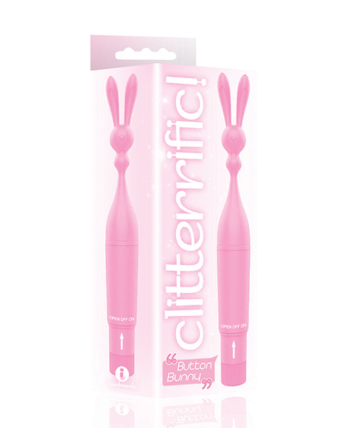 The 9' Clitterific! Button Bunny Clitoral Stimulator - Pink