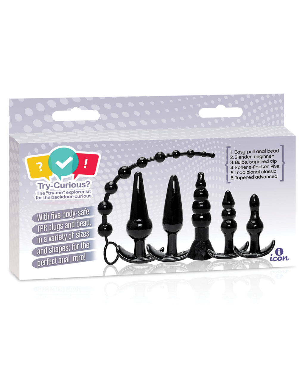 Try - Curious Anal Plug Kit - Black