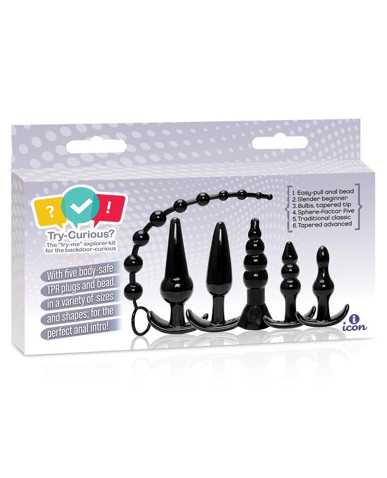 Try - Curious Anal Plug Kit - Black