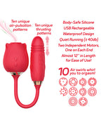 Wild Rose & Thruster Vibrator - Red