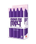 The 9' Make Me Melt Sensual Warm - Drip Candles - Purple Pack of 4