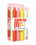 The 9' Make Me Melt Sensual Warm Drip Candles - Pastel Pack of 4